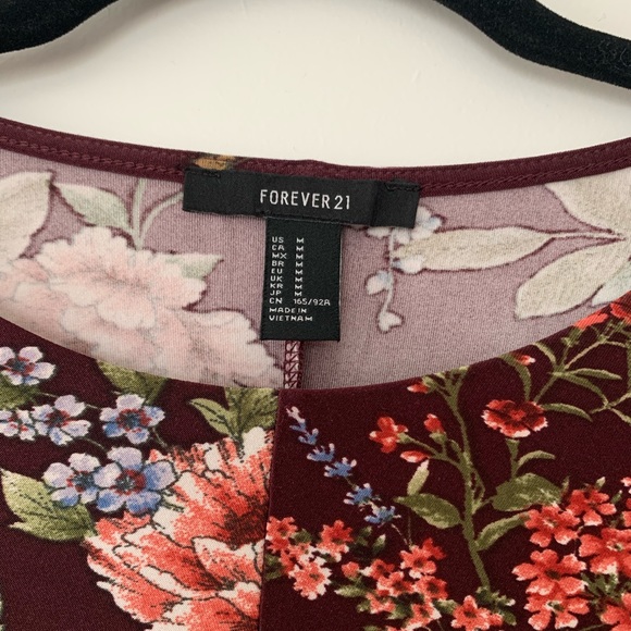 Floral print FOREVER 21 bodycon dress - Picture 2 of 2